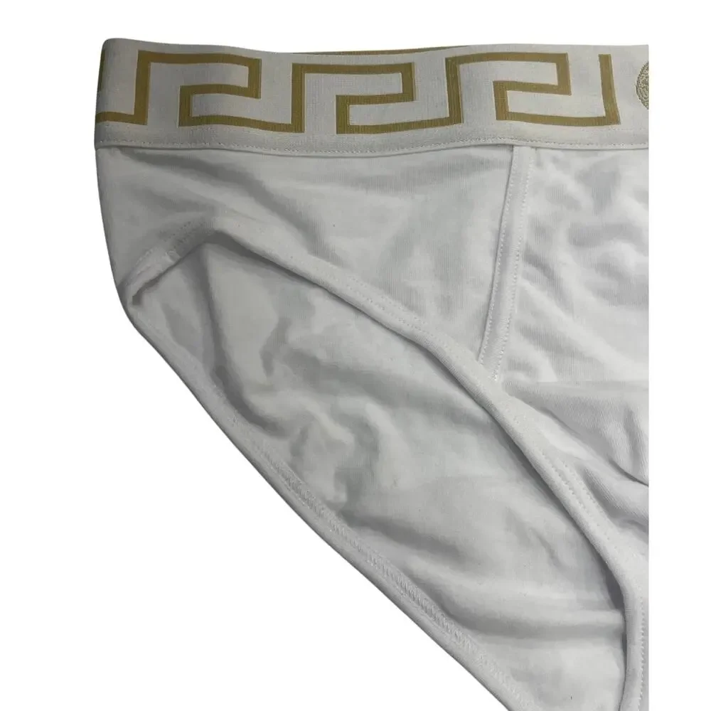 M2-16 VERSACE NWT Men's Mercerized Cotton Stretch Briefs White Size 7/34-36/L